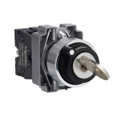 XB2BG41C XB2BG41C 2位钥匙开关 Ø22，自锁定，1NO